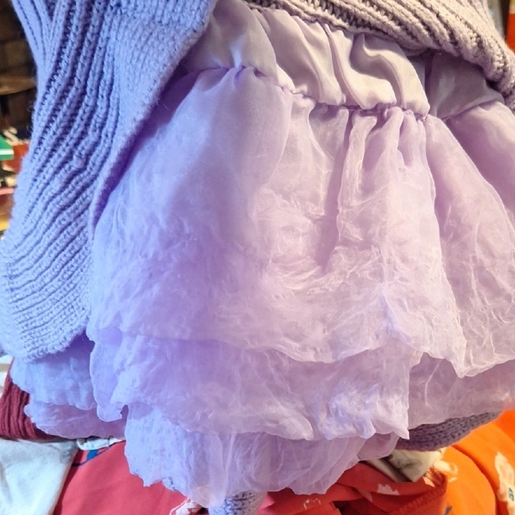 Purple Cable Knit Kids Formal Dress - Picture 6 of 6